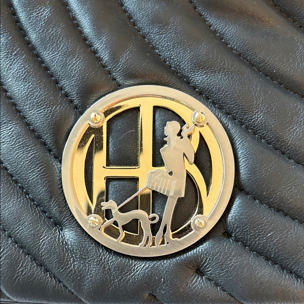 Henri Bendel Black Shoulder Bag with Gold Chain Accent - Picture 2 of 5